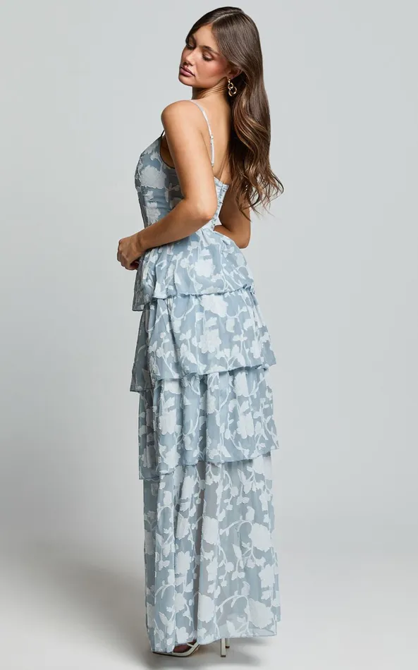 Showpo Janezkie Midi Dress 8211 Femme Tiered Formal Dress In Light Blue Women Dresses Showpo Janezkie Midi Dress 8211 Femme Tiered Formal Dress In Light Blue Women Dresses