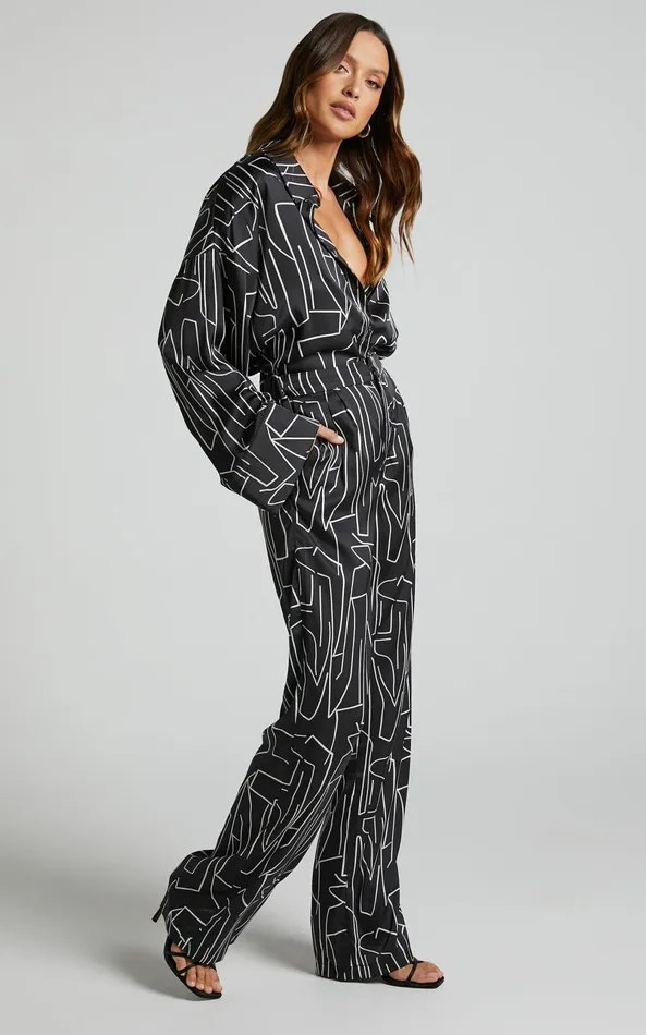 Showpo Janissa Pants 8211 High Waisted Wide Leg Pants In Black And White Linear Women Pants Showpo Janissa Pants 8211 High Waisted Wide Leg Pants In Black And White Linear Women Pants