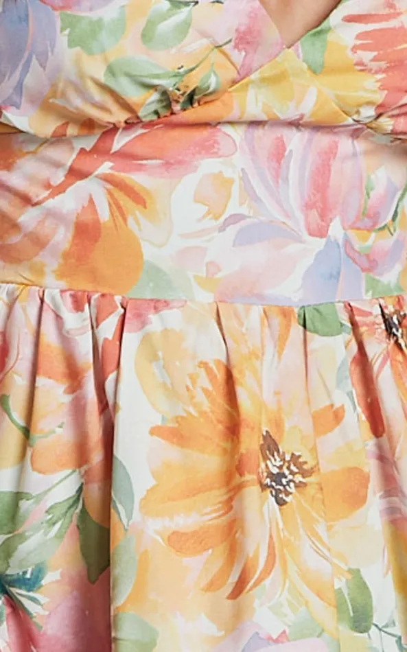 Showpo Jeanise Mini Dress 8211 Flutter Sleeve Tiered Dress In Summer Floral Women Dresses