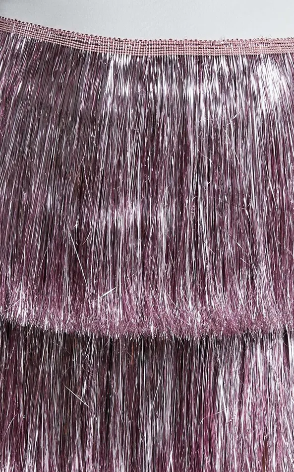 Showpo Jenalyn Skort 8211 Fringe Layered Skort In Fondant Pink Women Shorts