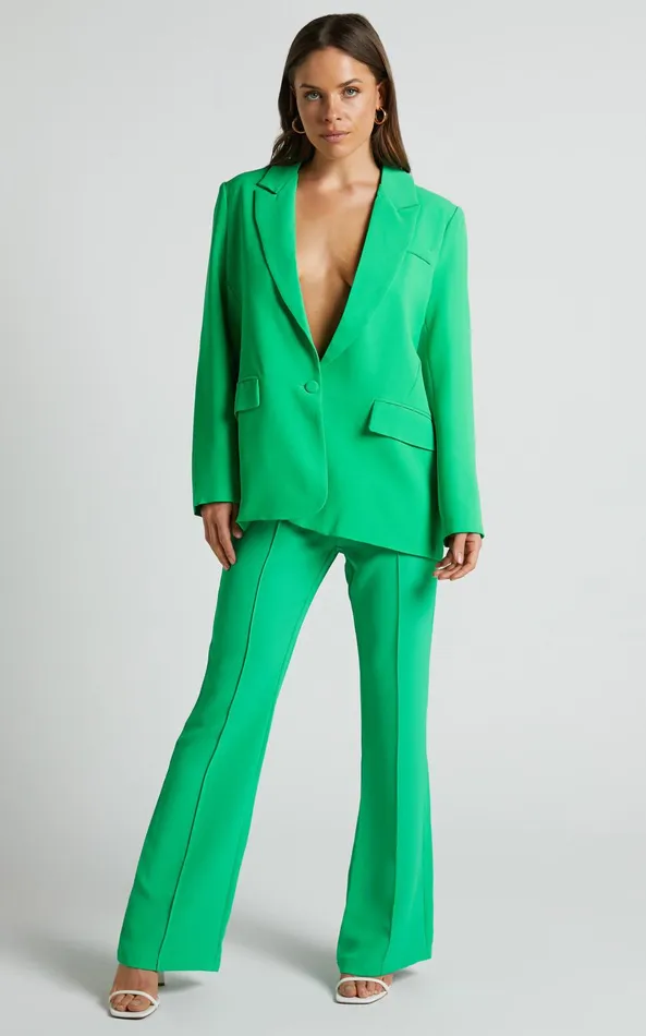 Showpo Jessa Pants 8211 High Waisted Pants In Green Women Pants