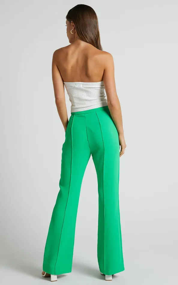 Showpo Jessa Pants 8211 High Waisted Pants In Green Women Pants