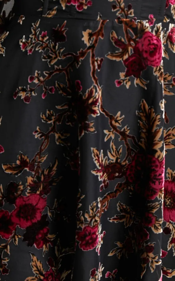 Showpo Jessell Mini Dress 8211 Long Sleeve Cowl Corset Dress In Black Floral Women Curve Clothes