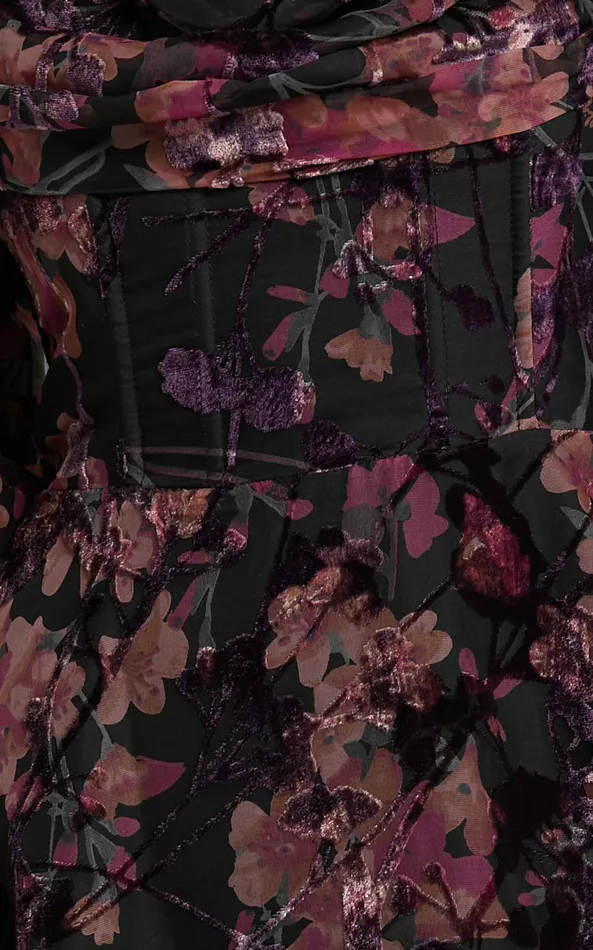 Showpo Jessell Mini Dress 8211 Long Sleeve Cowl Corset Dress In Burnt Out Floral Women Dresses Showpo Jessell Mini Dress 8211 Long Sleeve Cowl Corset Dress In Burnt Out Floral Women Dresses