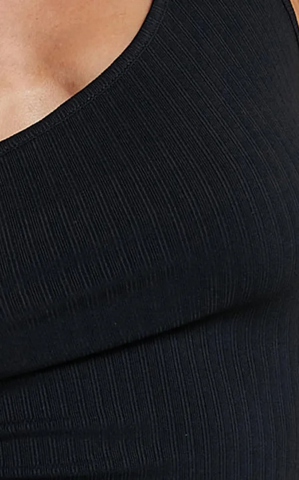 Showpo Jhency Top 8211 Cut Out Twist Detail Knit Top In Black Women Knitwear