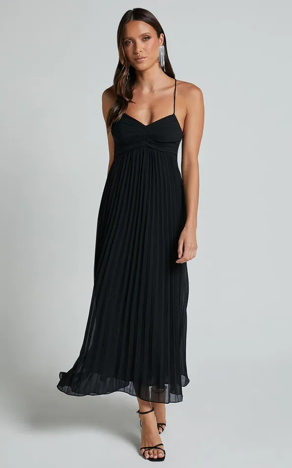 Showpo Jodie Midi Dress 8211 Pleated Chiffon Ruched Bust Midi Dress In Black Women Dresses Showpo Jodie Midi Dress 8211 Pleated Chiffon Ruched Bust Midi Dress In Black Women Dresses