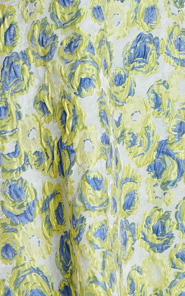 Showpo Jody Mini Dress 8211 Jacquard Skater Dress In Blue And White Floral Women Dresses