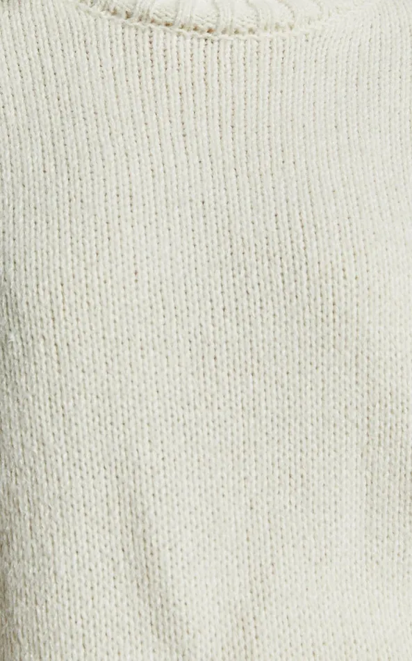 Showpo Josie Jumper 8211 Oversized Turtle Neck Recycled Knitted Jumper In Cream Women Knitwear