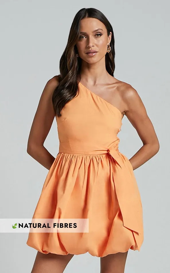 Showpo Jovette Mini Dress 8211 One Shoulder Tie Waist Bubble Hem Dress In Apricot Women Dresses Showpo Jovette Mini Dress 8211 One Shoulder Tie Waist Bubble Hem Dress In Apricot Women Dresses