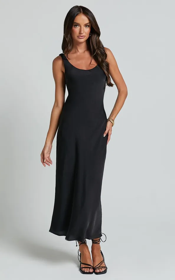 Showpo Julie Midi Dress 8211 Scoop Neck Low Back Satin Slip Dress In Black Women Dresses Showpo Julie Midi Dress 8211 Scoop Neck Low Back Satin Slip Dress In Black Women Dresses