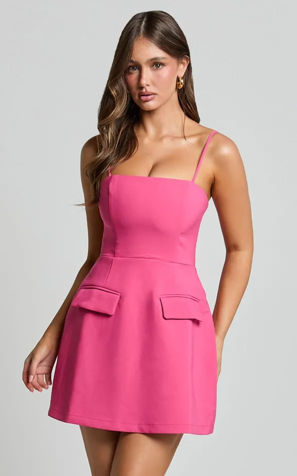 Showpo Katia Mini Dress 8211 Strappy Corset A Line Dress In Pink Women Dresses Showpo Katia Mini Dress 8211 Strappy Corset A Line Dress In Pink Women Dresses