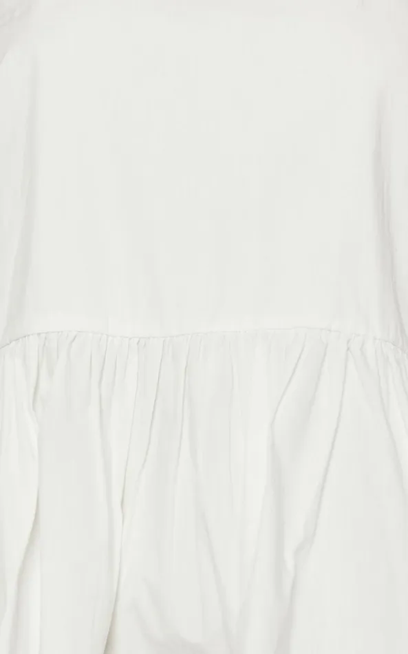Showpo Keira Top 8211 High Neck Frill Hem Top In Ivory Women Tops