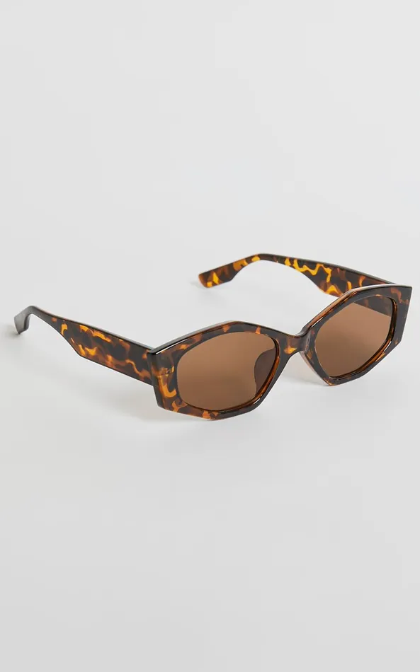Showpo Keisha Sunglasses 8211 Wide Rim Sunglasses In Tort Women Sunglasses