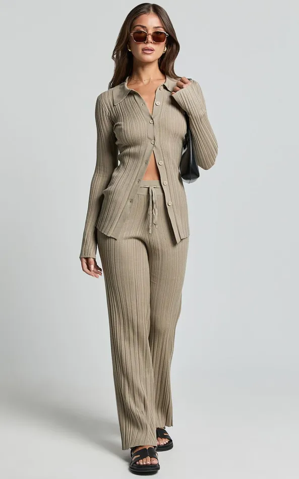 Showpo Kelsey Pants 8211 High Drawstring Waist Knit Pants In Taupe Women Pants Showpo Kelsey Pants 8211 High Drawstring Waist Knit Pants In Taupe Women Pants