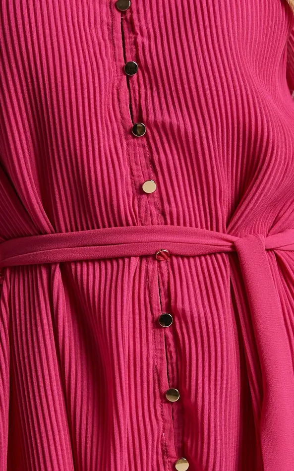 Showpo Kerray Mini Dress 8211 Button Up Short Sleeve Tie Waist Dress In Fuchsia Women Dresses Showpo Kerray Mini Dress 8211 Button Up Short Sleeve Tie Waist Dress In Fuchsia Women Dresses