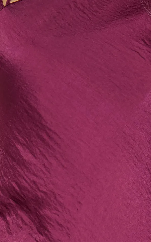 Showpo Khacy Midi Dress 8211 One Shoulder Halter Dress In Plum Women Dresses