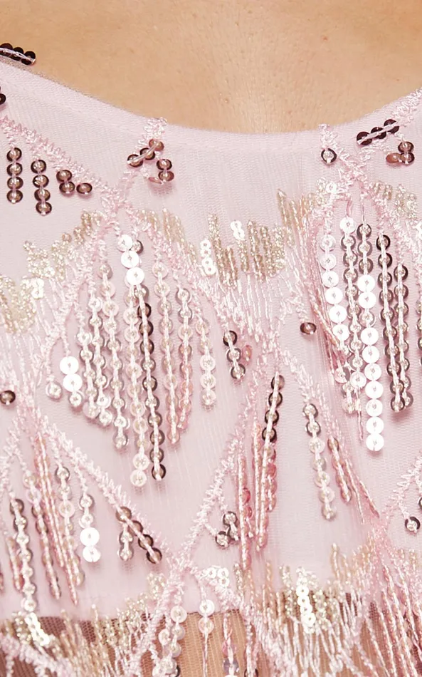 Showpo Khrizza Top 8211 Sequin Diamond Mesh Cropped Cami Top In Pink Women Curve Clothes