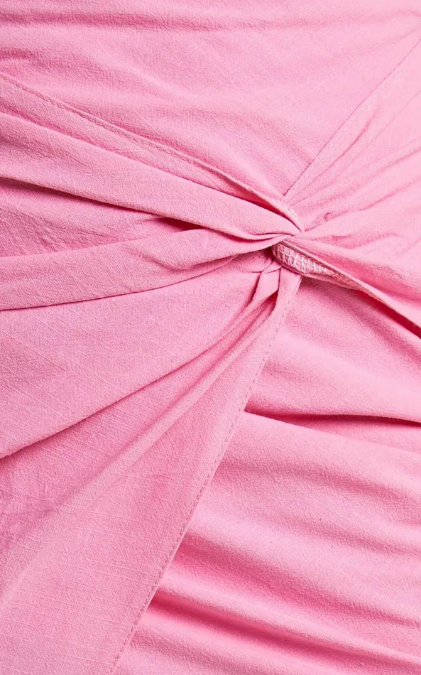 Showpo Kiandra Mini Skirt 8211 Linen Look Twist Front Skirt In Pink Linen Look Women Skirts