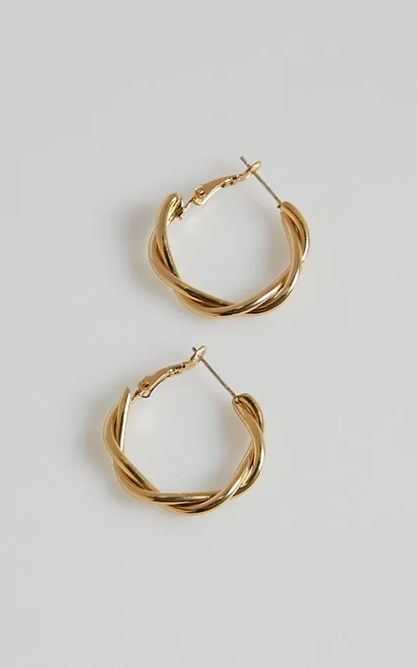 Showpo Kikah Earrings In Gold Women Gold Plated Jewelry