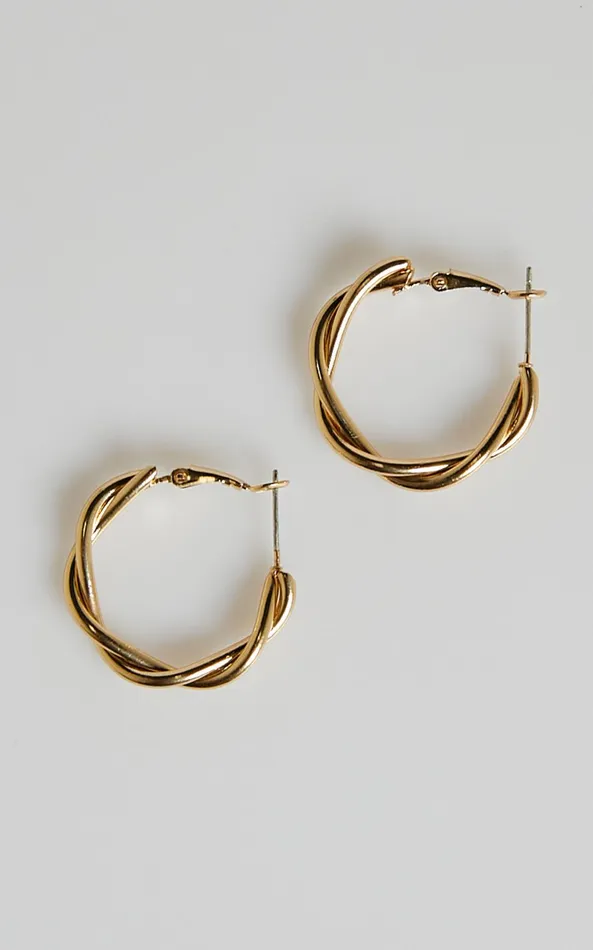 Showpo Kikah Earrings In Gold Women Gold Plated Jewelry
