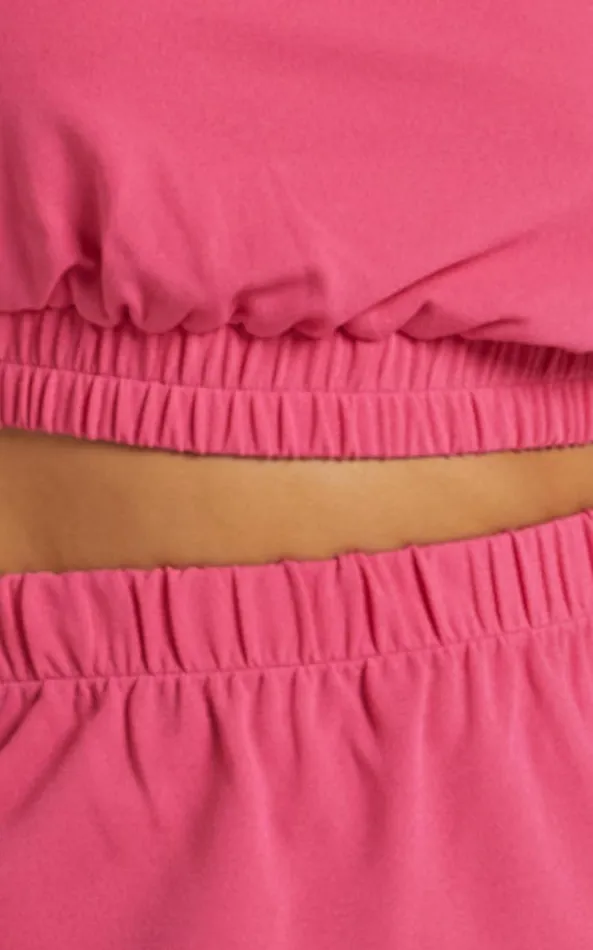 Showpo Kiki Top 8211 Halter Neck With Elastic Detailing Top In Hot Pink Women Tops