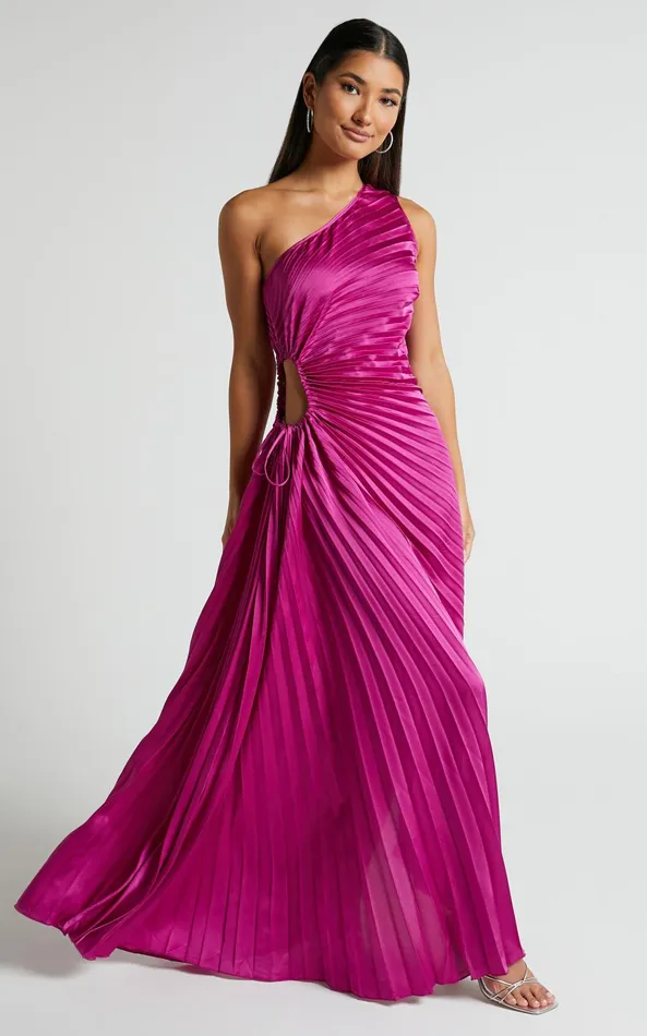 Showpo Kitsune Midi Dress 8211 One Shoulder Cut Out Dress In Amethyst Women Dresses