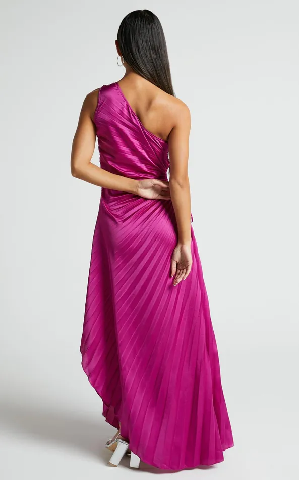 Showpo Kitsune Midi Dress 8211 One Shoulder Cut Out Dress In Amethyst Women Dresses