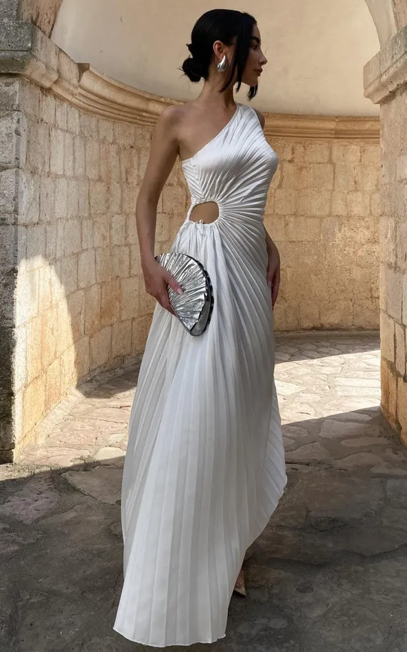Showpo Kitsune Midi Dress 8211 One Shoulder Cut Out Dress In White Women Dresses Showpo Kitsune Midi Dress 8211 One Shoulder Cut Out Dress In White Women Dresses
