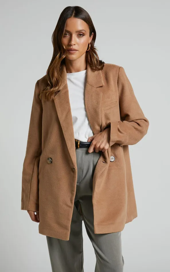 Showpo Kora Coat 8211 Oversized Button Up Coat In Camel Women Jackets and Coats Showpo Kora Coat 8211 Oversized Button Up Coat In Camel Women Jackets and Coats