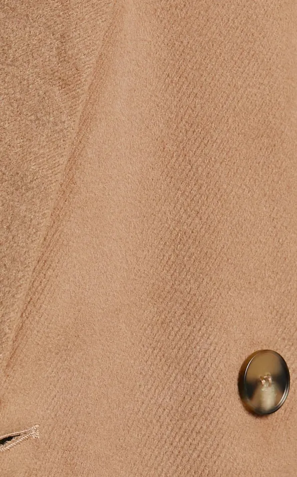 Showpo Kora Coat 8211 Oversized Button Up Coat In Camel Women Jackets and Coats