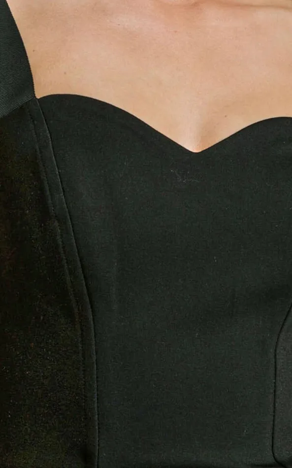 Showpo Kora Top 8211 Sweetheart Neck Tie Strap In Black Women Tops