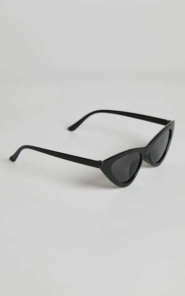 Showpo Kurthy Cat Eye Sunglasses In Black Women Sunglasses