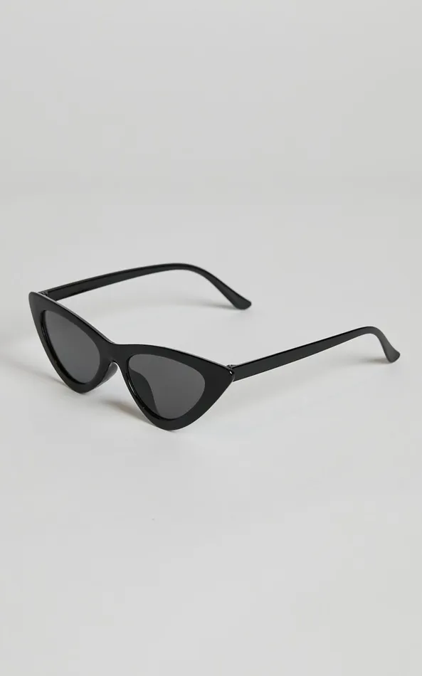 Showpo Kurthy Cat Eye Sunglasses In Black Women Sunglasses