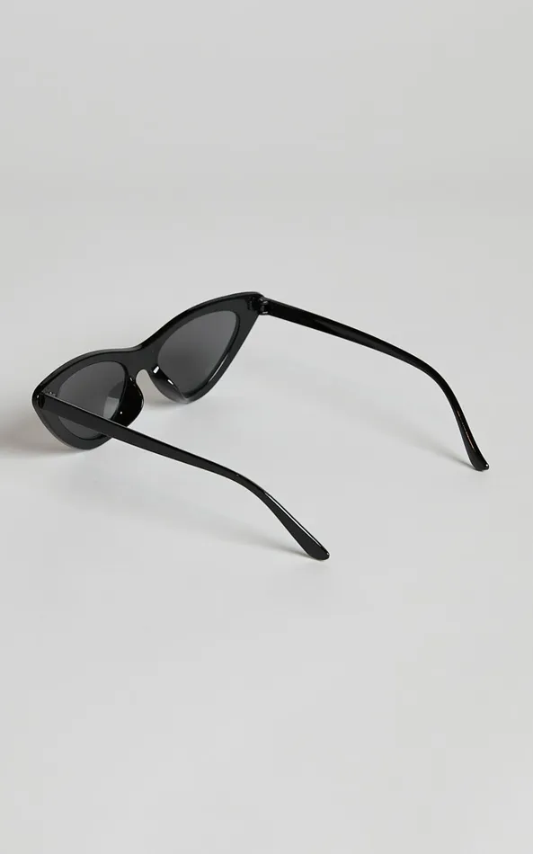 Showpo Kurthy Cat Eye Sunglasses In Black Women Sunglasses