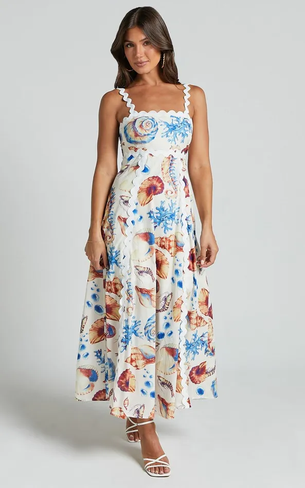 Showpo Lani Maxi Dress 8211 Wavy Strap And Neck A Line Dress In Blue And Yellow Print Women Dresses Showpo Lani Maxi Dress 8211 Wavy Strap And Neck A Line Dress In Blue And Yellow Print Women Dresses