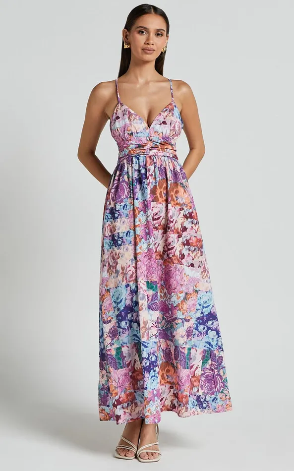 Showpo Lara Midi Dress 8211 Cross Back Dress In Vintage Garden Print Women Dresses Showpo Lara Midi Dress 8211 Cross Back Dress In Vintage Garden Print Women Dresses