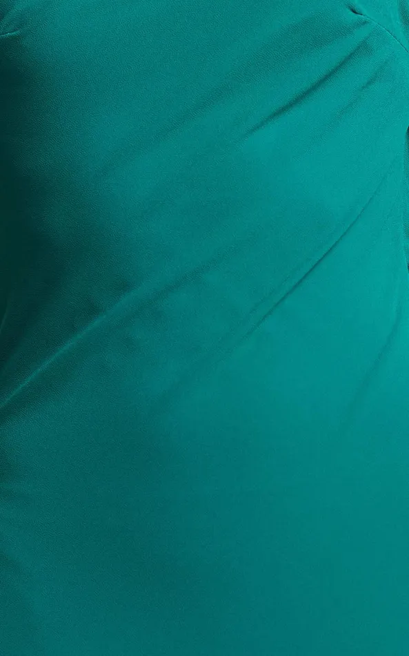 Showpo Laurelle Maxi Dress 8211 Strapless Straight Neck Tie Back Cowl Slip In Jade Green Women Dresses