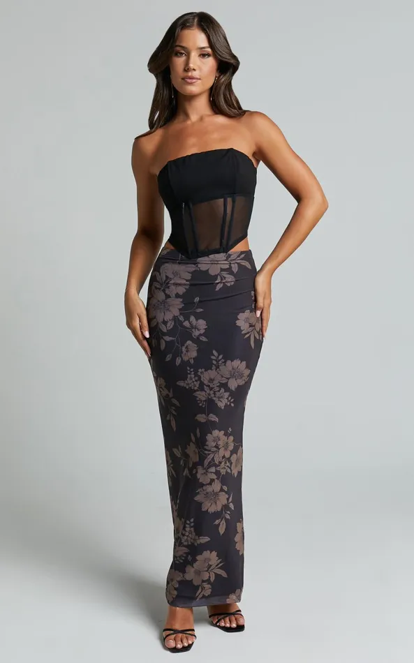 Showpo Leanna Top 8211 Strapless Corset Crop Top In Black Women Tops