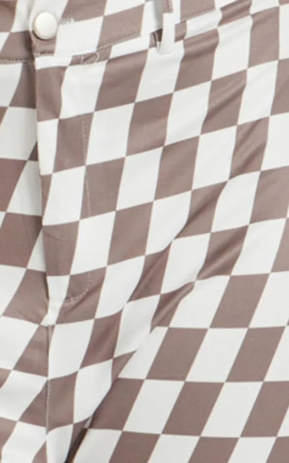 Showpo Lenny Pants 8211 Mid Rise Pants In Brown Check Women Pants