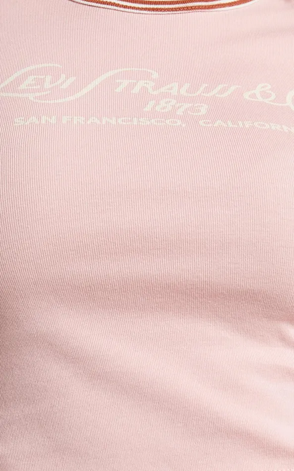 Showpo Levi039s 8211 GRAPHIC RINGER MINI TEE In Country Club Script Quartz Women Tops