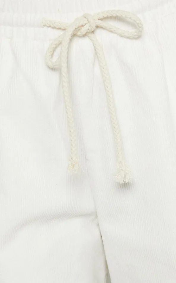 Showpo Lheya Pants 8211 Drawstring Cord Pants In Cream Women Pants