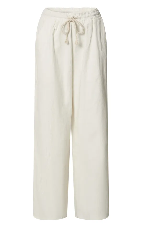 Showpo Lheya Pants 8211 Drawstring Cord Pants In Cream Women Pants