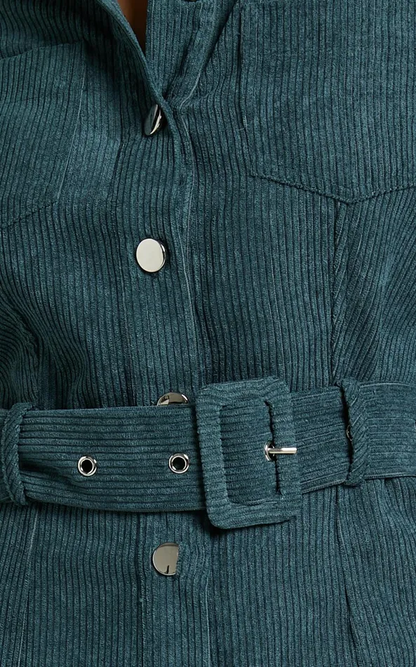 Showpo Lida Mini Dress 8211 Long Sleeve Belted Corduroy Dress In Forest Green Women Curve Clothes Showpo Lida Mini Dress 8211 Long Sleeve Belted Corduroy Dress In Forest Green Women Curve Clothes