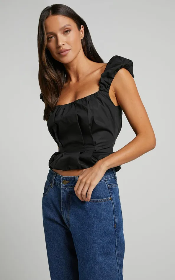 Showpo Lioness 8211 Almost Famous Top In ONYX Women Tops