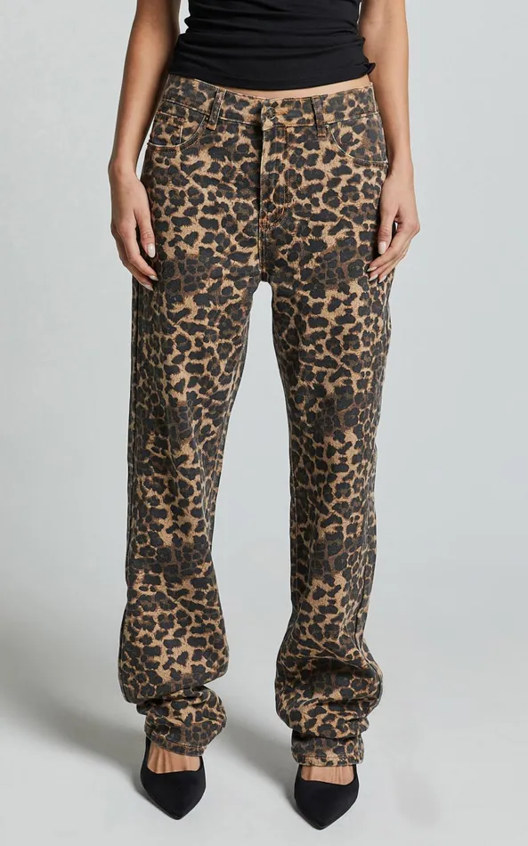 Showpo Lioness 8211 Carmela Jeans In LEOPARD Women Denim