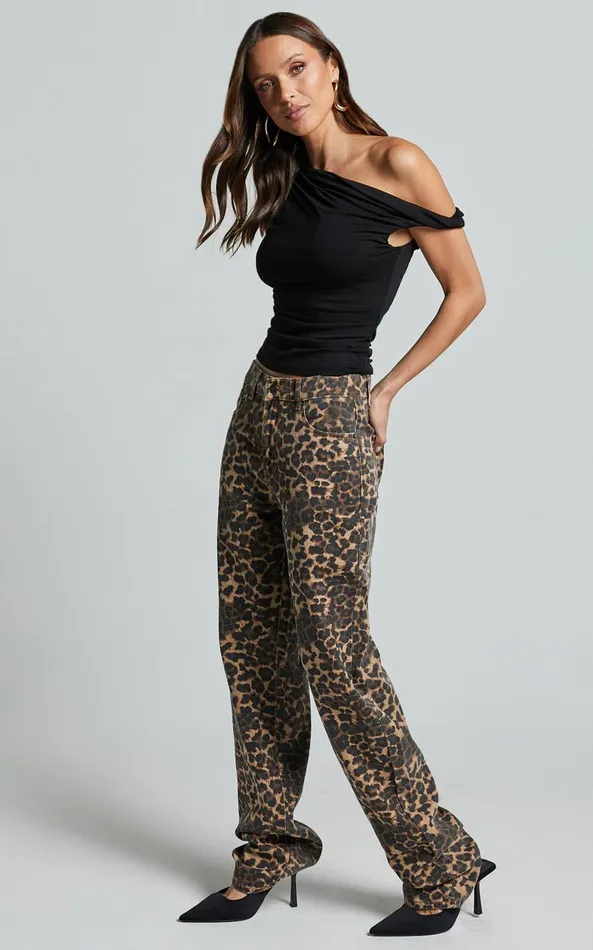 Showpo Lioness 8211 Carmela Jeans In LEOPARD Women Denim