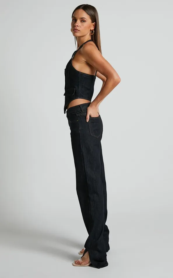 Showpo Lioness 8211 Crawford Jeans In Dark Denim Women Denim