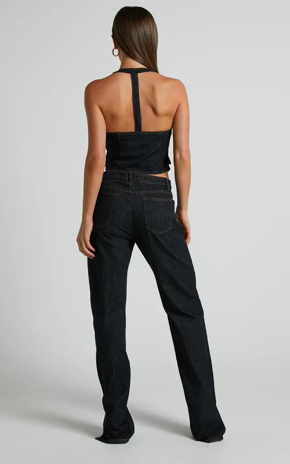 Showpo Lioness 8211 Crawford Jeans In Dark Denim Women Denim