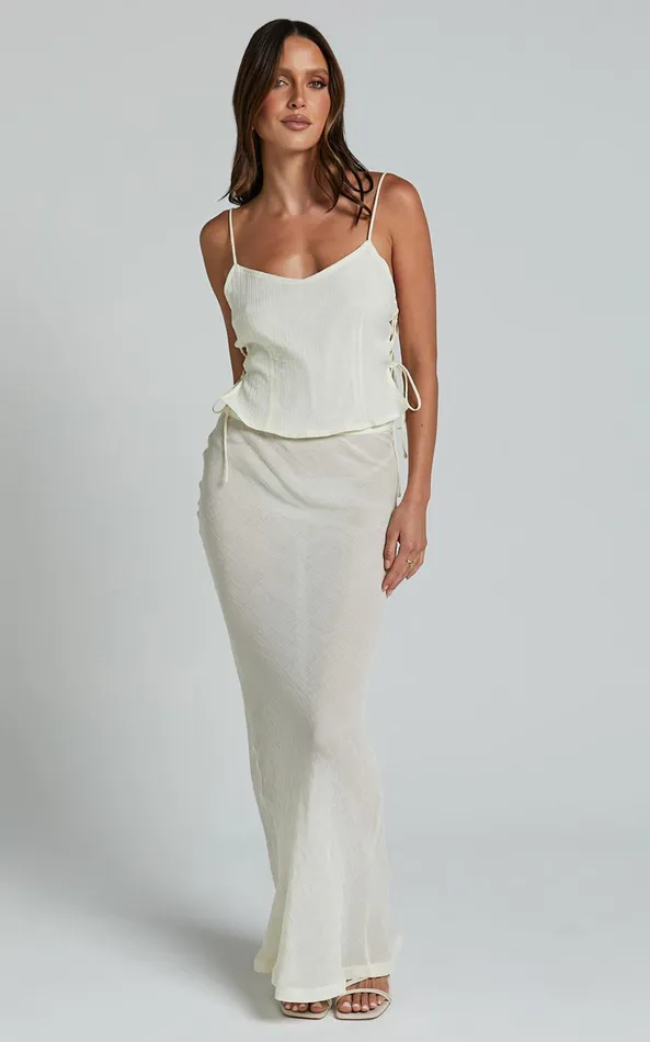 Showpo Lioness 8211 Endless Maxi Skirt In Ivory Women Skirts