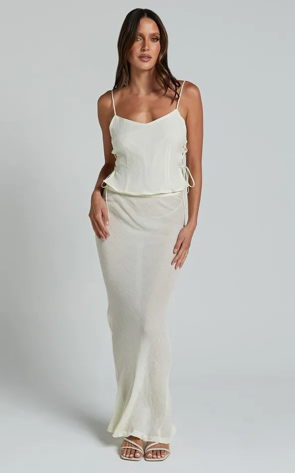 Showpo Lioness 8211 Endless Maxi Skirt In Ivory Women Skirts